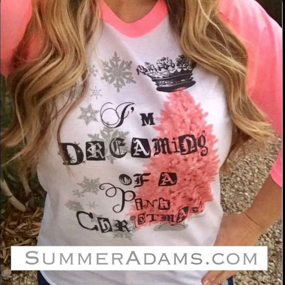 Pink Christmas Baseball Shirt